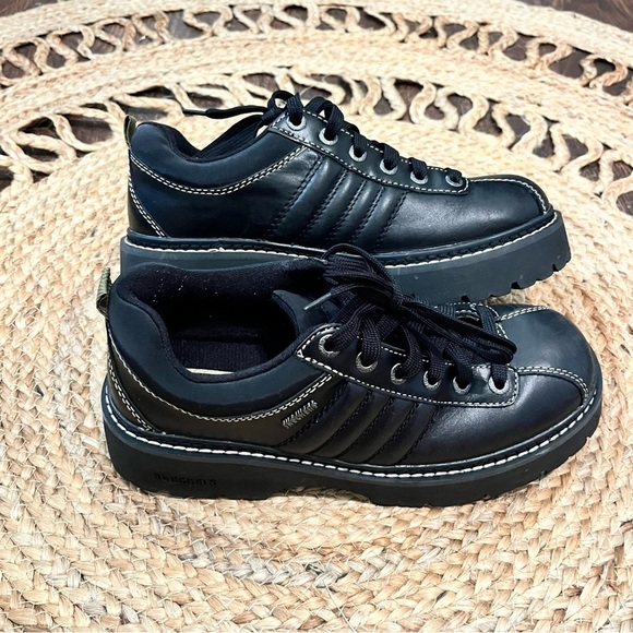 Skechers Black Sneakers with Chunky Sole and Leather Upper women’s 10 - Picture 1 of 6